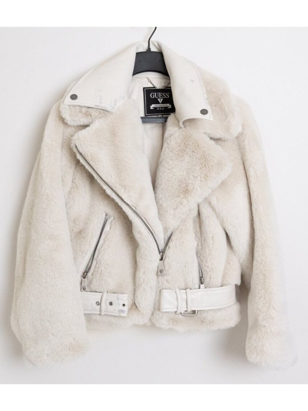 Guess Faux Fur Biker Jacket Frida ASO The Recruit Laura Haddock Screen Worn